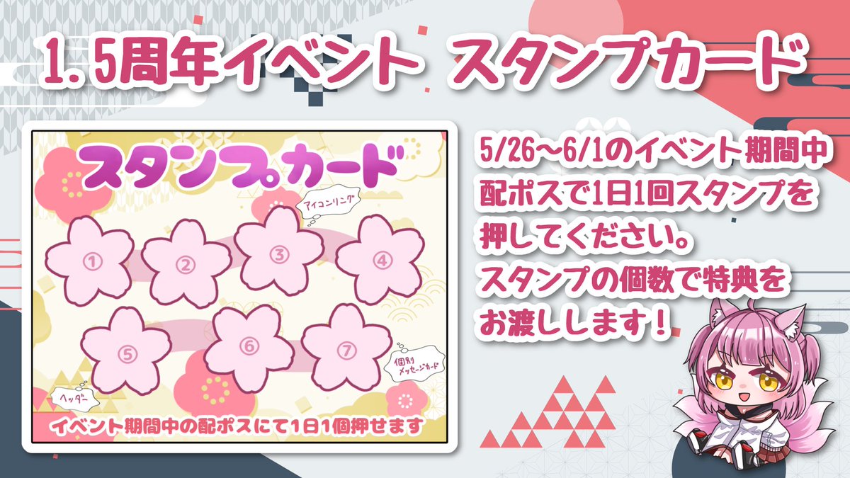26日～の イベ週間特典お渡し内容決まりました🦊 詳細は画像にて確認