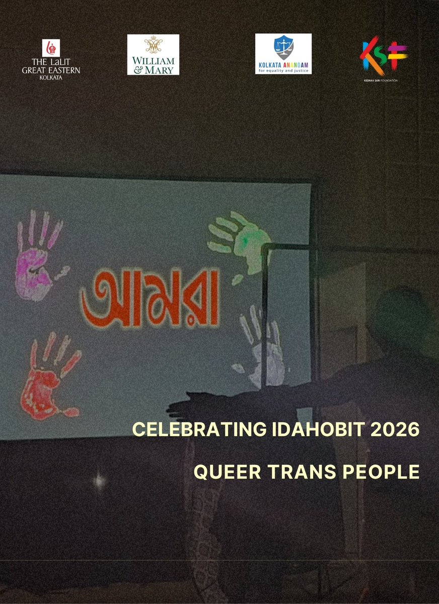 KSF_IN's tweet photo. Celebrating IDAHOBIT 2026 🌈
Honoured to witness a powerful performance by আমরা (Us), a trans-led theatre group from West Bengal, creating space for visibility, dialogue, &amp; collective joy

Organised by @KolkataAnandam, @KSF_IN &amp; @williamandmary at The LaLiT Great Eastern Kolkata. https://t.co/SK5DOtiNBh