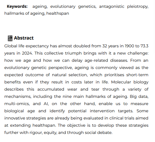 Metode_eng's tweet photo. 📊 Metode SSJ, Vol. 16 No. 1 (2025): «Everlasting. The challenge of ageing»

«We will never be young again. Or will we?
Science, evolution and the quest for a longer, better life»

By @ArcadiNavarro (@UPFBarcelona)
DOI: https://t.co/O5S2avRUvF https://t.co/t9YdO1h66p