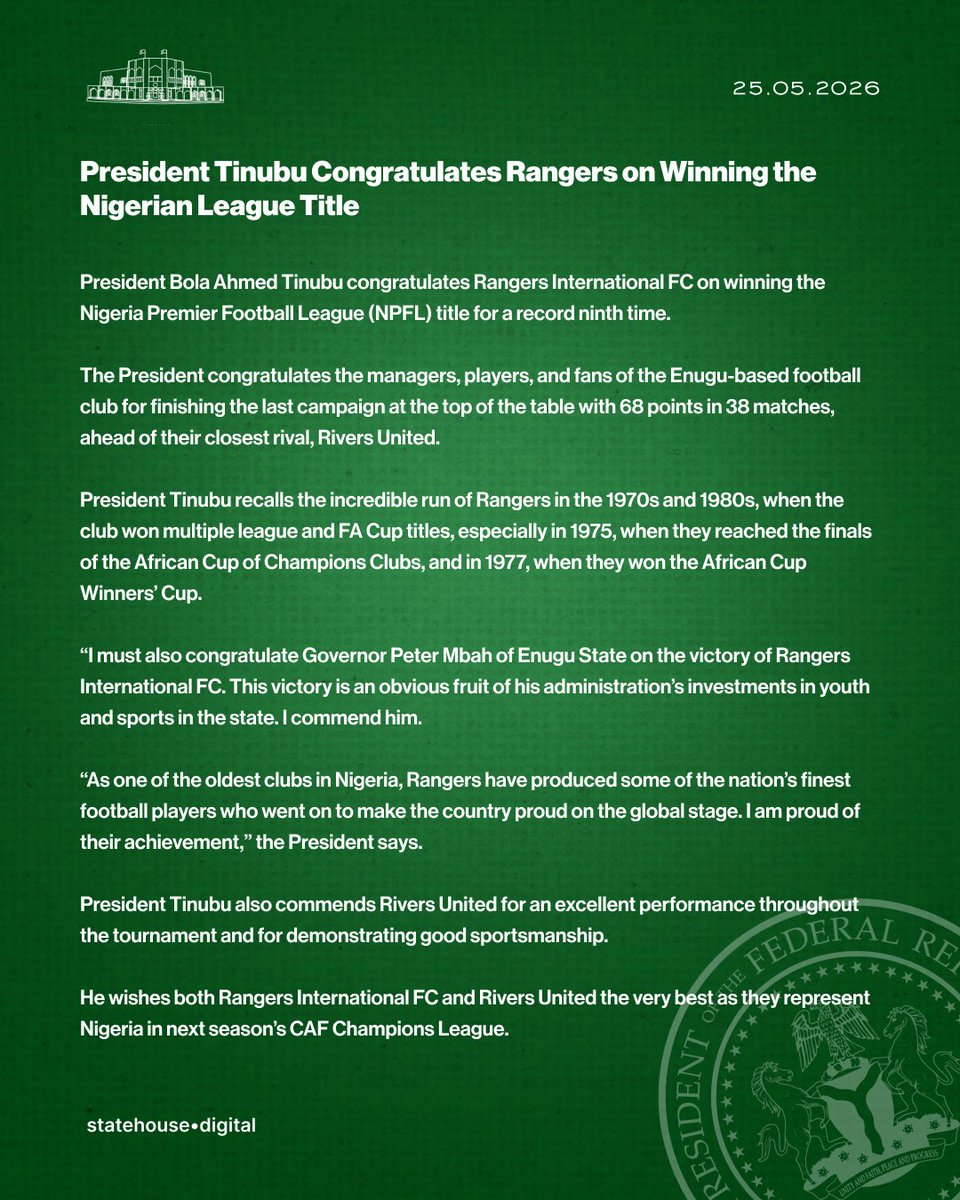 Presidency Nigeria tweet media