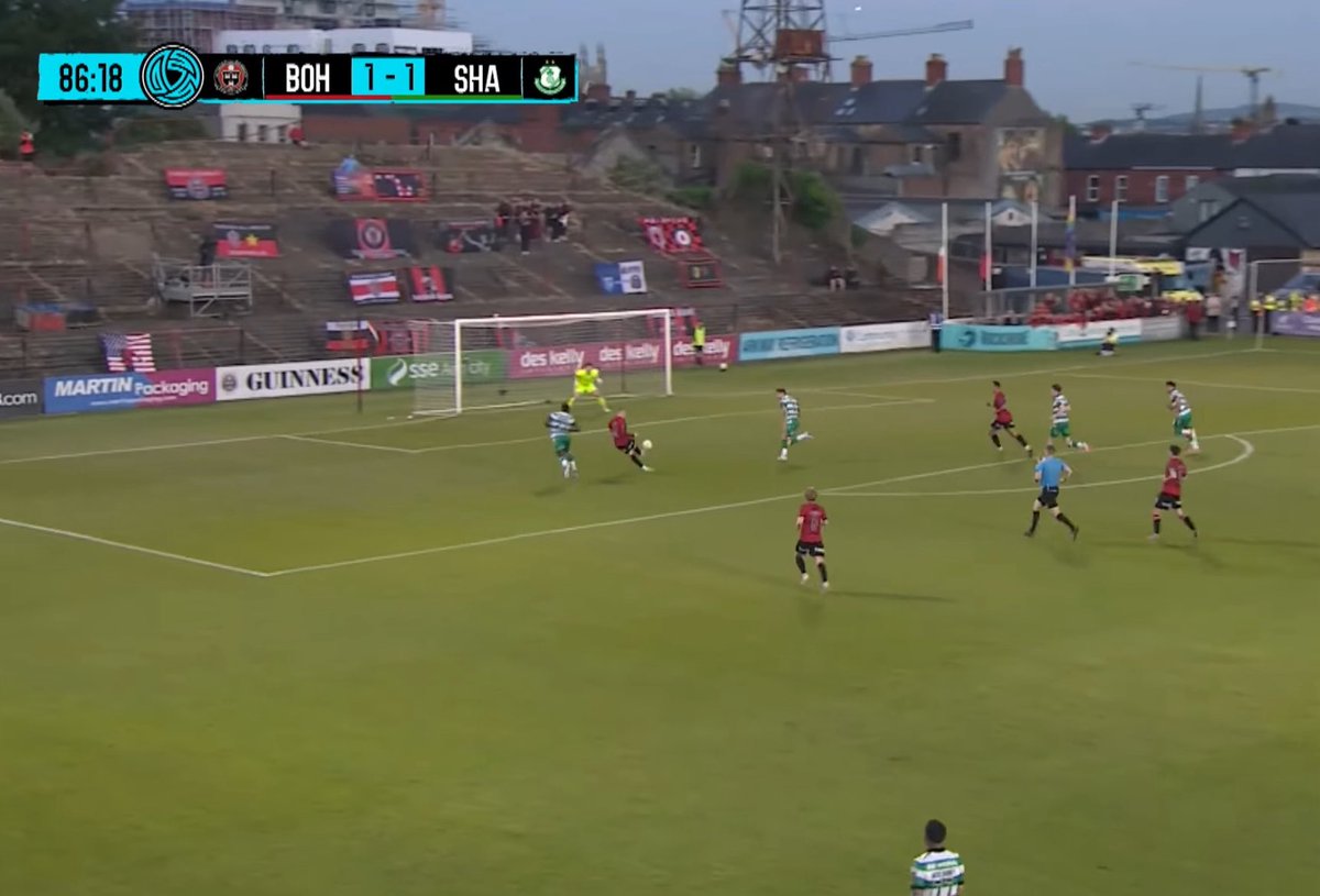 JamieLong_58's tweet photo. @bfcdublin @dlLambo Advertise as pro-Palestine yet have an American flag behind your goal 👍 https://t.co/FHZDbCSPmw