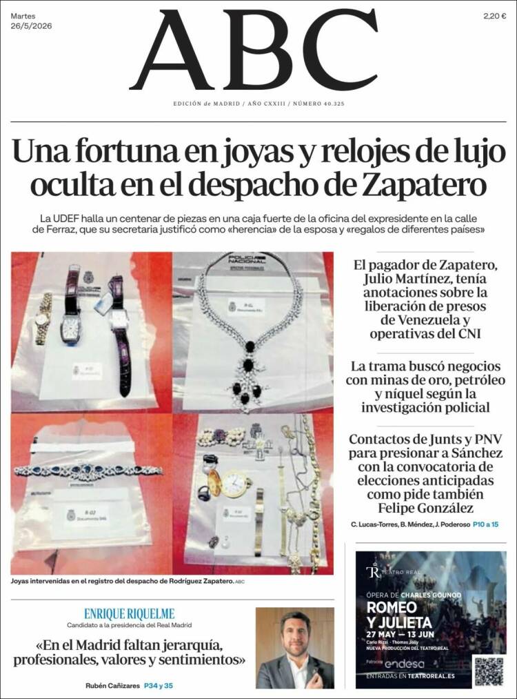 carmenbeat's tweet photo. 🇪🇸Lo que estamos viviendo ahora en España es un terremoto político: es la primera vez que se imputa a un expresidente por un delito.
Va una semana corrida donde las principales cabeceras de prensa del país dedican sus portadas al caso ZP https://t.co/kOn3QW8PcW