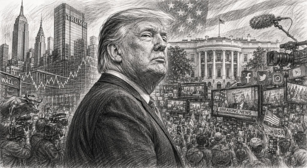 Donald Trump è da tempo più di un semplice politico. Oggi rappresenta una nuova miscela di potere mediatico, geopolitica, capitalismo digitale e polarizzazione sociale. Questo nuovo articolo analizza l'Iran, il Venezuela, le criptovalute, il cambio di regime, gli assassinii e il ruolo della moderna economia dell'attenzione. È accompagnato da gallerie fotografiche, tabelle e video di approfondimento. Uno sguardo volutamente calmo e analitico su una delle figure politiche più influenti del nostro tempo.  #Trump #USA #Geopolitica #Iran #Venezuela #Crypto #PPolitica #Media