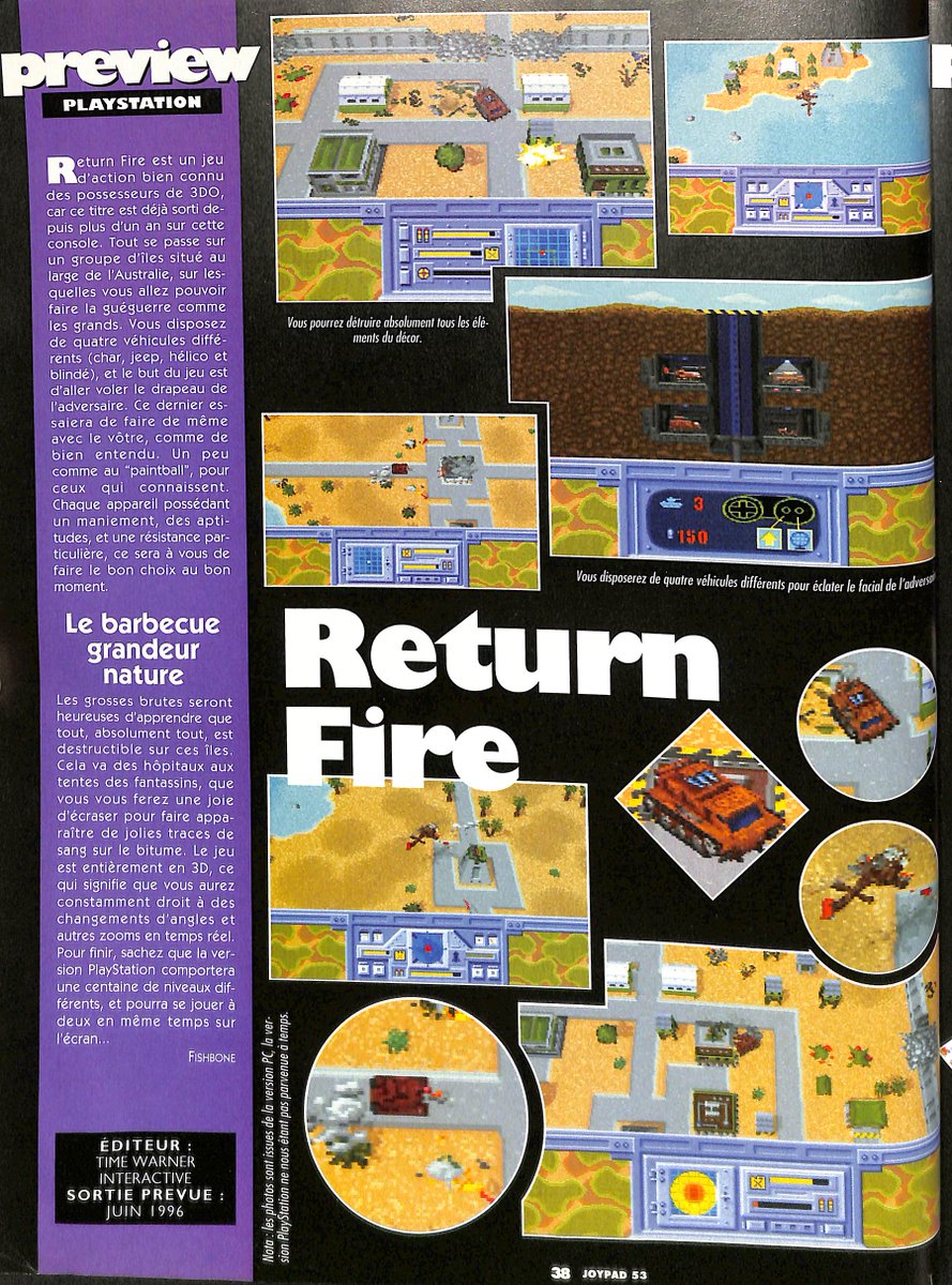 AllmightoFranky's tweet photo. On poursuit avec les Previews de #SkeletonWarriors sur la #Saturn de #SEGA,#ReturnFire et #Darkstalkers sur #Playstation,puis #OlympicSoccer96 sur #Saturn et #PS1! 3/5 https://t.co/5KOPBaWKx9