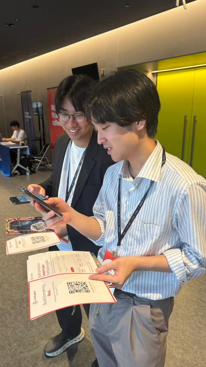 laracopilot's tweet photo. The best part of @LaravelLiveJP 2026? The people. ❤️

Watching developers from across Japan and beyond try @laracopilot  live at our booth  building real Laravel apps from plain English in seconds 

Thank you for stopping by 🙏 Still here come give it a try 👋 https://t.co/difROW1KHx