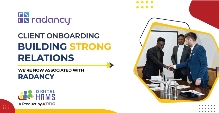 DigitalHRMS's tweet photo. We are pleased to announce that Radancy is now associated with Digital HRMS. We look forward to streamlining their HR operations and supporting their forward-thinking teams with a modern, automated HR platform. 

#ClientOnboarding #DigitalHRMS #Radancy #ClientShowcase #NewClient https://t.co/OT0KcfXJ7L