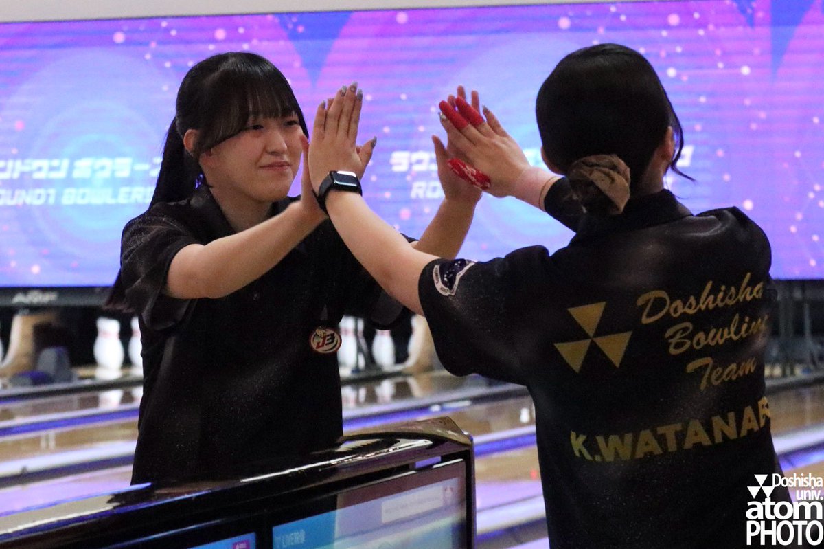 atom_doshisha's tweet photo. 【ヘッドライン更新】
ボウリング部/5月24日/第65回関西学生春季リーグ戦第7・8週目/於・LOUNGE&amp;BOWL B-lax(大阪府)、ラウンドワン京都河原町店(京都府)

「近大、佛教大に勝利を収め、次戦の最終節へ」

https://t.co/6J0Dw6eE7w

#アトムとボウリング https://t.co/TnyQ7Tf4jr