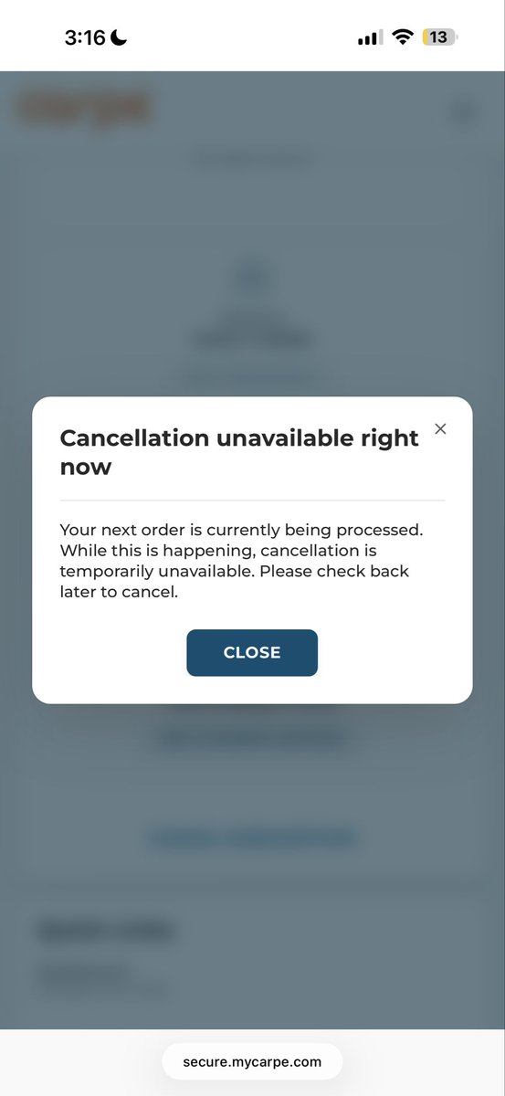 GoBlueJB42's tweet photo. Oh and I tried to cancel my risk free “trial” and I get this on BOTH sticks I ordered https://t.co/YFAPEOK4w9