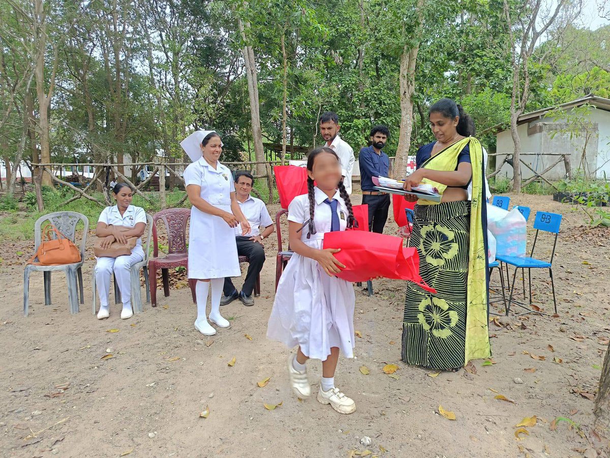 SLRedCross's tweet photo. Sri Lanka Red Cross Society - Ampara Branch conducted hygiene promotion sessions and distributed sanitary napkins in Cyclone Ditwah - affected schools, supporting schoolgirls with essential hygiene care and awareness. ❤️ https://t.co/Z6QQyRTa5L