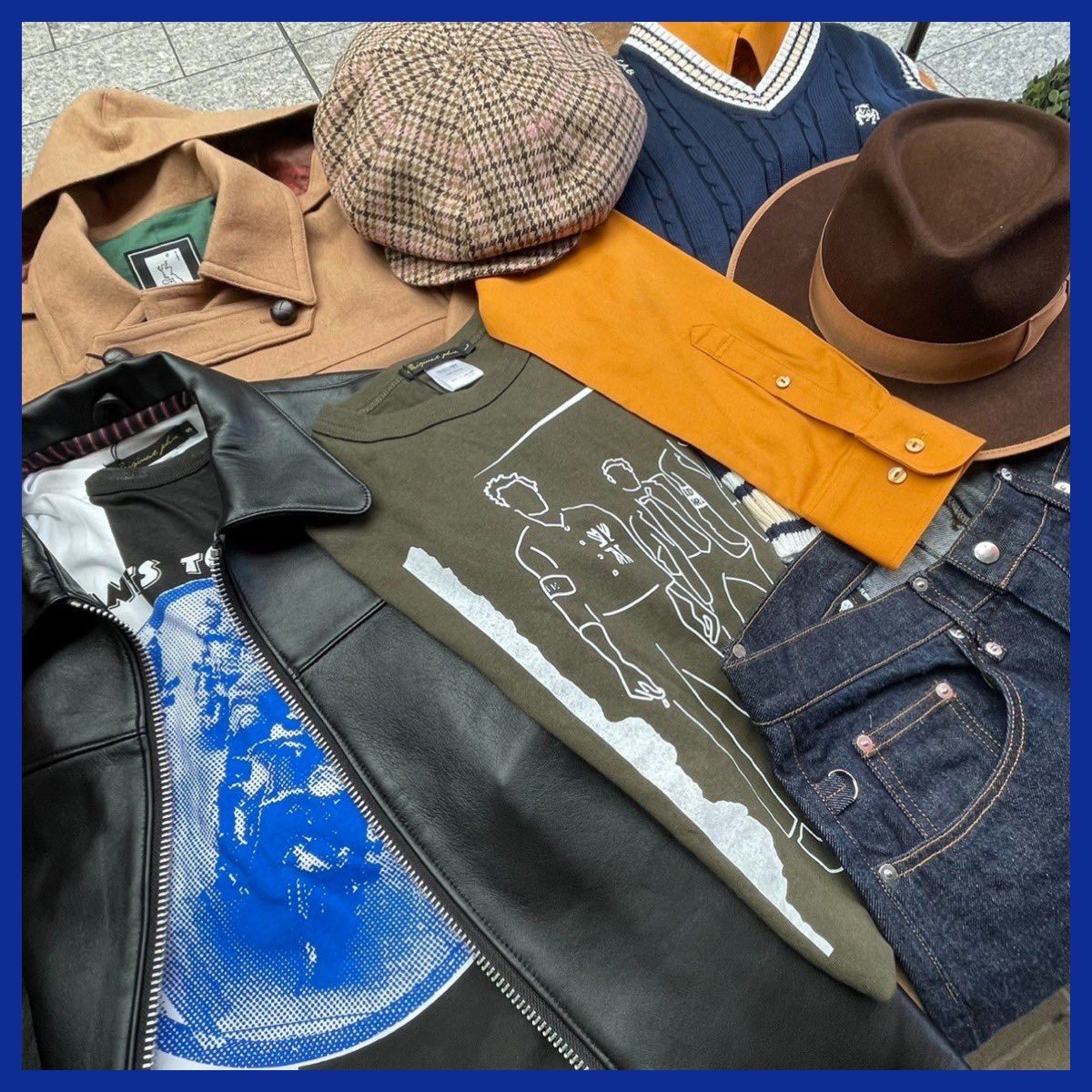 fabchic_oosu's tweet photo. original johnのデザイナー岡田氏ご来店！

2026AUTUMN/WINTER COLLECTION良い仕上がりです！

期待して下さい。

並びにカタログがfab chicにありますので差し上げます🙏

予約受付中です♪ https://t.co/aSWx6VRhPj