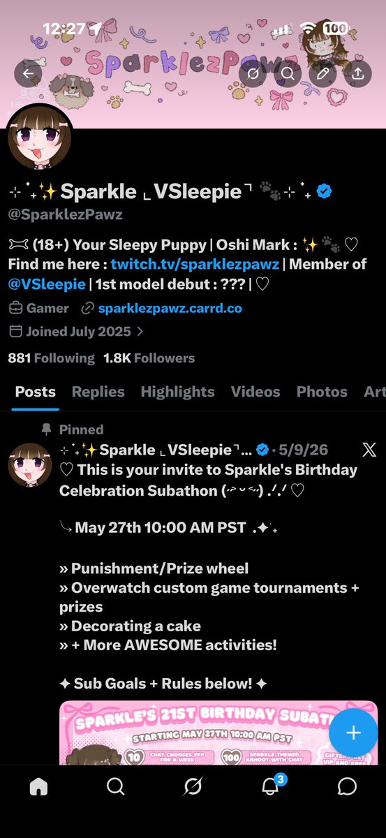 ⊹ ࣪ ˖✨Sparkle ⌞VSleepie⌝ 🐾⊹ ࣪ ˖ tweet media