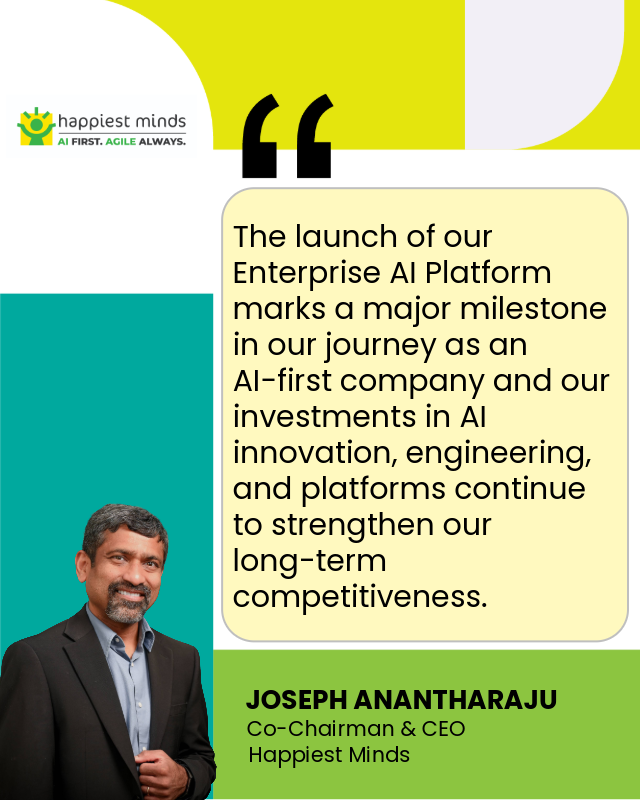 HappiestMinds's tweet photo. Happiest Minds has now reconfirmed its FY27 growth guidance of 12.5%, while also reiterating that our aspirational goal of achieving 15% growth remains intact.

Happiest Minds also announces its flagship strategic AI initiative.

Read more: https://t.co/dYMYPRETnq https://t.co/rBM8oWhzuW