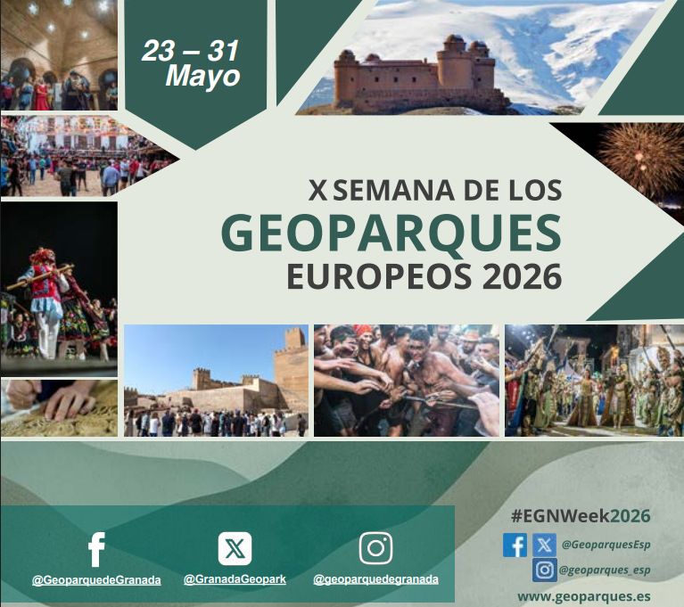 MedialabUGR's tweet photo. Ha arrancado la X Semana de los Geoparques Europeos (del 23 al 31 de mayo). Una cita clave para consolidar la identidad y el patrimonio internacional de nuestra tierra 🌋💚

📍Toda la información en la web de Impronta Granada 

@GranadaGeopark  #GeoparquesEuropeos https://t.co/42YQe9qGH7