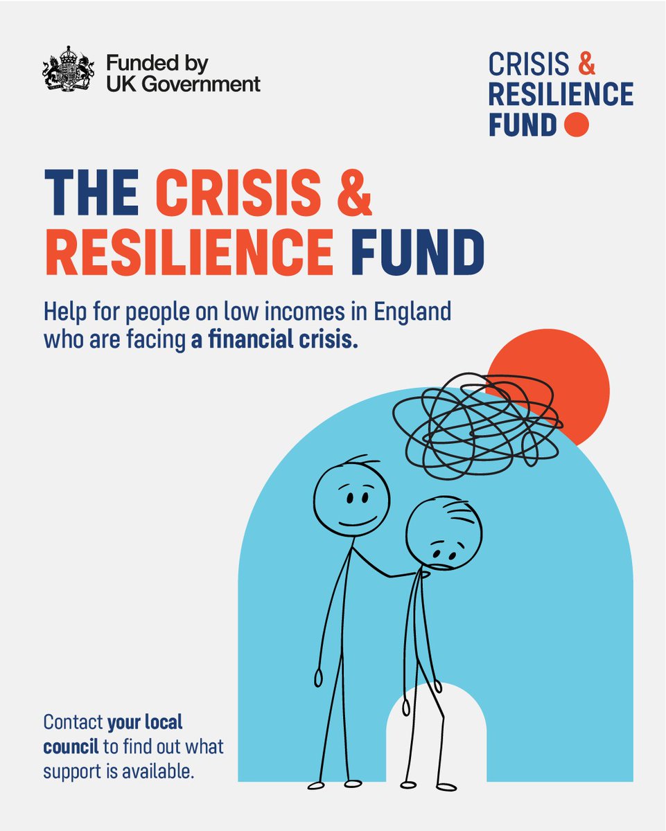 MyNottingham's tweet photo. 📢 The Crisis and Resilience Fund is now open!

We have launched a £21m fund to support residents with:

✅Crisis payments 
✅Housing support 
✅Benefits advice 
✅Long-term finance services  

https://t.co/YCKBU73wdw https://t.co/blrPO5krfD