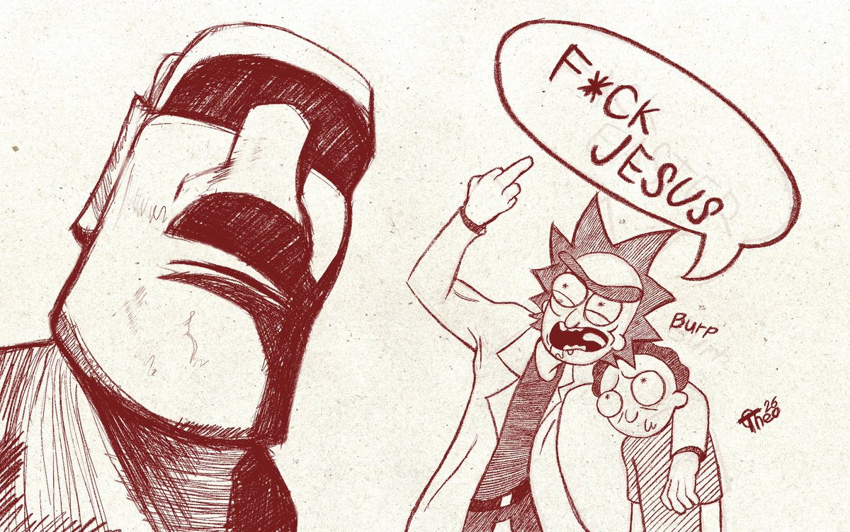 theobesthead's tweet photo. Was bored at work lol #rickandmorty https://t.co/ApeMgi3h1J