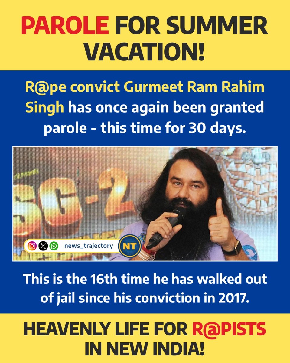 NewsTrajectory_'s tweet photo. This is the 16th time he has walked out of jail since his conviction in 2017. https://t.co/HvzEh0WYiL
