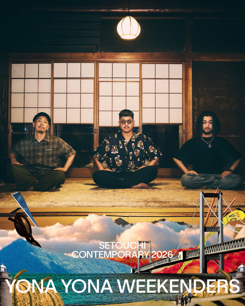 SetoConFes's tweet photo. Setouchi Contemporary 2026
-MUSIC FESTIVAL-
第一弾出演アーティスト発表！

YONA YONA WEEKENDERS
Vo. 磯野くんが玉野市出身で“ツマミになるグッドミュージック” を奏でるメロコア・パンク出身のバンド、YONA YONA WEEKENDERSの出演が決定！

Setouchi Contemporary 2026
-MUSIC FESTIVAL-
2026年 10月24日(土) / 10月25日(日)
📍UNO SEASIDE PARK(岡山/宇野港)

@yyw_from_tyo 

早割チケット本日より販売開始いたします！
🎫 https://t.co/NY6jW1GmdB

#setouchicontemporary #セトコン #yonayonaweekenders
