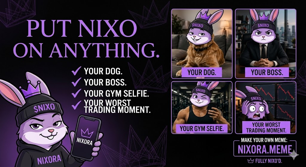 NixoraToken's tweet photo. The purple revolution is loading... 🟪⏳
Before $NIXO takes over the Solana ecosystem, it's time to build the army. Everything is about to be fully NIXO'D. 👑⚔️
Turn on notifications. You don't want to be late for this one. 🚀
#NIXORA #NIXO #Solana #MemeCoin #LaunchSoon https://t.co/Bwa0yFc1HF