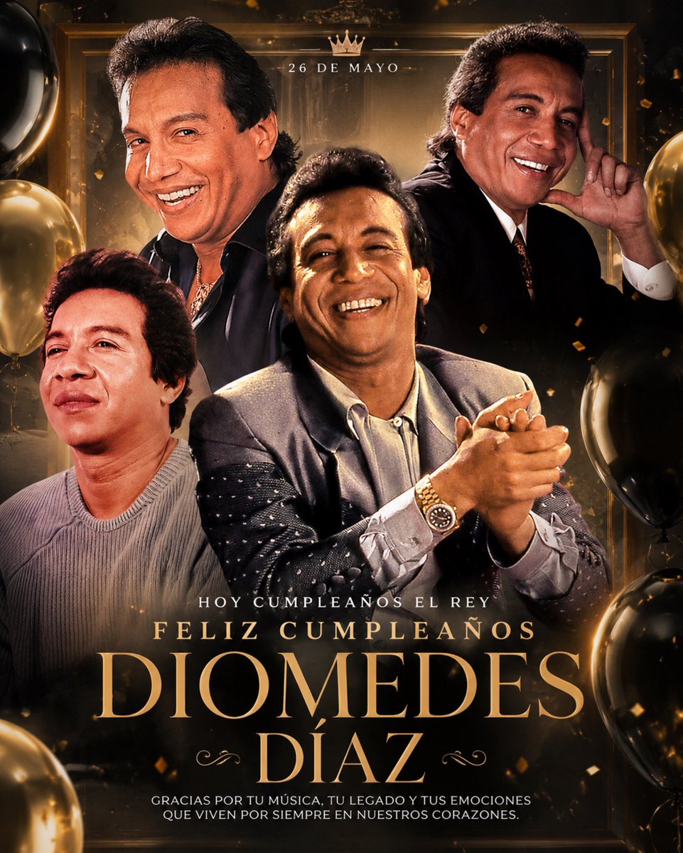 DiomedesDiaz's tweet photo. Hoy el cielo celebra el nacimiento de una leyenda eterna 🎶👑

Un 26 de mayo nació el hombre que convirtió sus canciones en sentimientos y marcó para siempre la historia del vallenato: Diomedes Díaz ❤️🕊️ https://t.co/0tyZdcgMVJ