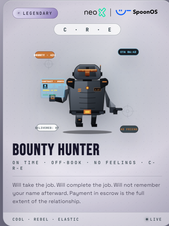 CThompos's tweet photo. Need bounty hunter just call me, iam always ready to help you. Dont said why ? because this my job
@SpoonOS_ai #NBTI #SBTI https://t.co/zN3ka9mjmR