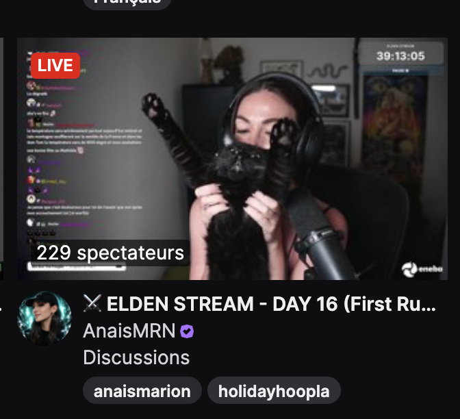 Lynkus_'s tweet photo. Non mais arriver sur Twitch et voir cet aperçu du stream de @_anaismarion  sur la homepage. https://t.co/gZUeVVbD2k