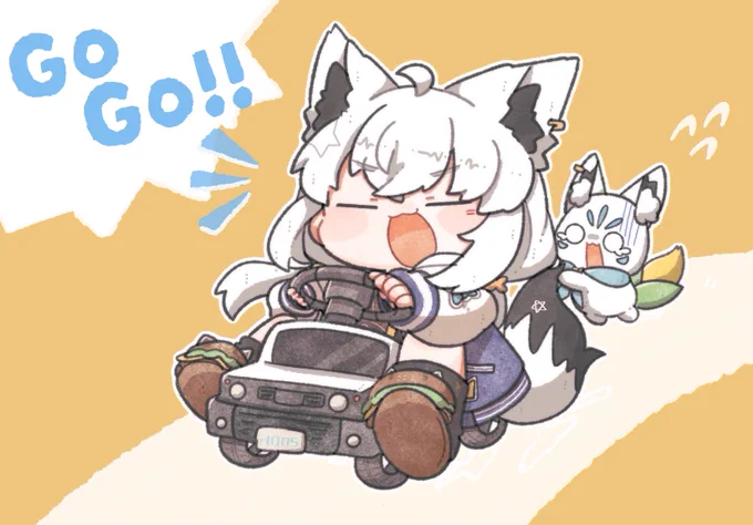 ドライブの時間じゃい #絵フブキ