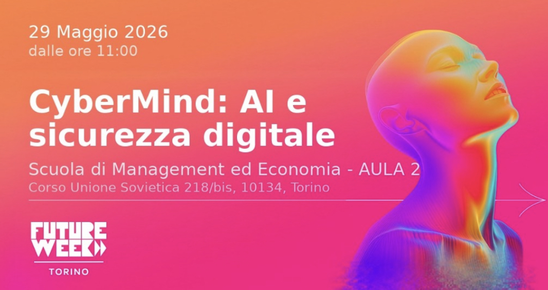 forensico's tweet photo. Per chi fosse interessato, ricordo l'appuntamento di venerdì 29 maggio 2026 alle ore 11:00 a Torino per l’evento #CyberMind: AI e sicurezza digitale, un talk & panel di rilievo inserito nel programma della #FutureWeek a #Torino (25-31 maggio Torino).

L’incontro, curato dall'Università degli Studi di Torino @unito, si terrà presso la Scuola di Management ed Economia - AULA 2 (Corso Unione Sovietica 218/bis, Torino) e sarà un'occasione preziosa per comprendere, con un approccio chiaro e divulgativo, come la #intelligenzaartificiale stia trasformando radicalmente il monitoraggio delle minacce e la difesa dagli attacchi legati al #cybercrime.

Nel corso del panel, interverrò insieme ad altri esperti del mondo digitale per analizzare l’uso della #AI nell'identificazione precoce di anomalie e l'importanza cruciale delle competenze umane nel governare queste tecnologie. In un panorama in continua evoluzione, approfondiremo come proteggere dati e organizzazioni senza perdersi in inutili tecnicismi.

L’evento vedrà la partecipazione di relatori di relatori provenienti dal mondo accademico, aziendale e della divulgazione, interverranno infatti:
👉 Paolo Dal Checco – Consulente informatico Forense e CEO @forensersrl 
👉 Simona Alfiero – Professore associato Università di Torino
👉 @MauroAlovisio  – Avvocato Università di Torino
👉 Angelo Saccà – Dirigente Università di Torino
👉 @vittoriopasteris  – Giornalista
👉 Laura Marengo – Avvocato Unione Industriali Torino Industriale;
👉 Fabiola Silvestri – Formatore
👉 Giacomo Tassone – Confindustria Cuneo
👉 Fabio Ciravegna – Professore Ordinario Università di Torino
👉 Paola De Vincentiis – Professore Ordinario Università di Torino
👉 Claudio Ruffini – Presidente Augeos S.p.A. SPA
👉 Sergio Bianchi – Direttore Confservizi Nord Ovest

🎟 L'ingresso è gratuito con prenotazione obbligatoria. È possibile riservare il proprio posto e scaricare il ticket direttamente sul sito ufficiale di Future Week al seguente link: https://t.co/jlqABmaTHb