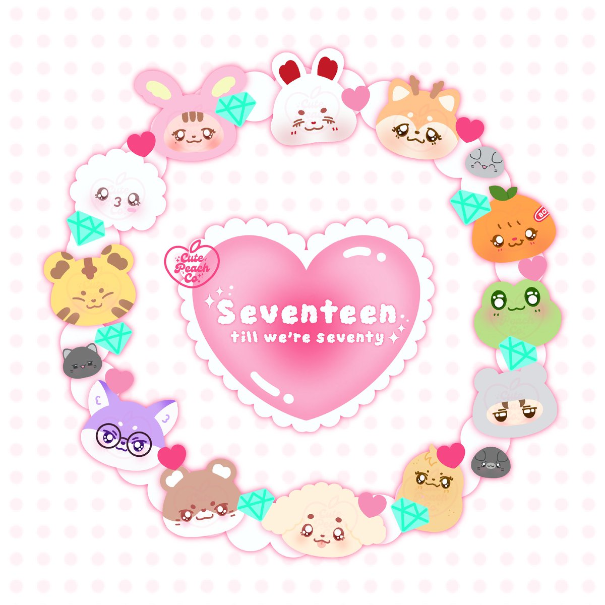 cutepeachco's tweet photo. Seventeen until we’re seventy 🥹🩷

Thank you for being a source of comfort, laughter, healing, and happiness through every messy part of life 💎

Happy 11th anniversary to our forever thirteen ✨

#HAPPY_SVT_DAY
#11YearsWithSEVENTEEN
#돌고돌아_11주년_영원할_세븐틴캐럿 https://t.co/5I5eunnuEW