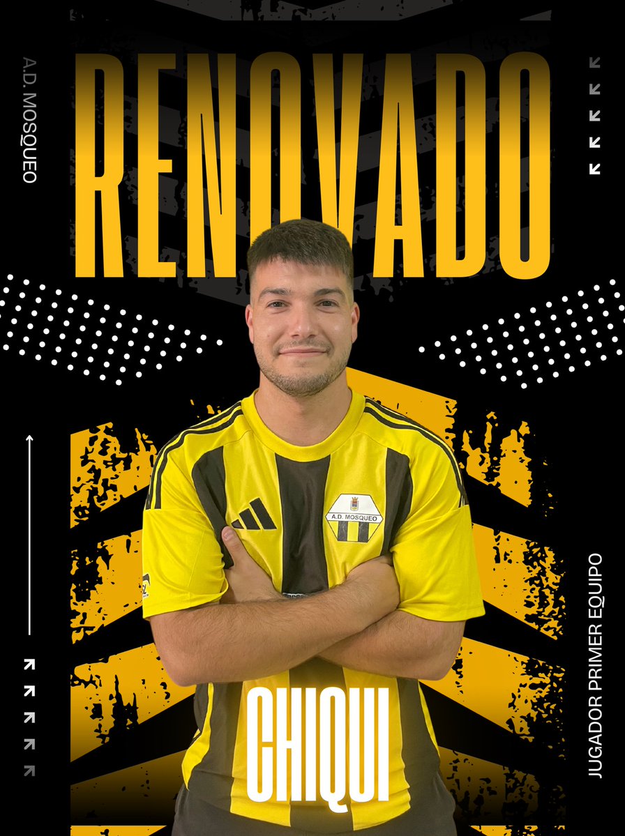 ADMosqueo's tweet photo. 🟡 RENOVACIÓN ⚫️

Chiqui renueva con la A.D. Mosqueo para la temporada 2026-2027.

#sentimientoaurinegro https://t.co/0lECsbHKeG