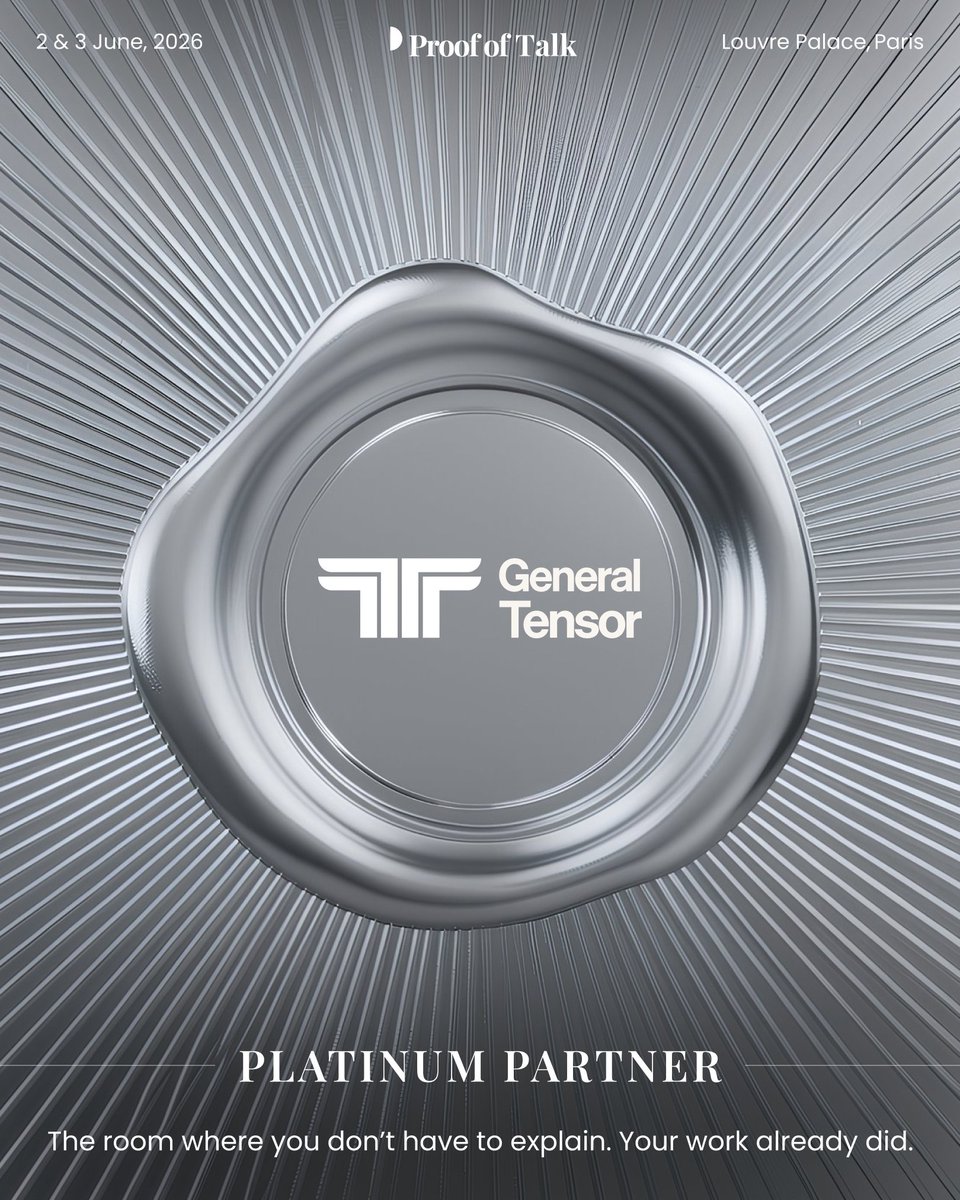 proofoftalk's tweet photo. We’re delighted to welcome back @GeneralTensor as a Platinum Sponsor of the Bittensor Track at Proof of Talk.

Formerly General TAO Ventures, General Tensor was the first supporter of the Bittensor Track back in 2024. We were fortunate to be close to them from the start, and they became partners and co-creators of last year’s track. Their early conviction helped make this possible.

Today, General Tensor is building the full-stack infrastructure layer for the Bittensor economy, operating across blockchain, AI, and data centers.

From validation and subnet incubation to market access and capital formation, they are building products that move capital into subnets with minimal friction.

For retail traders.
For institutional allocators.
For autonomous AI agents.

Through @Rubicon_Bridge, their bridge built in partnership with Chainlink, General Tensor is opening new liquidity pathways for subnet tokens and connecting Bittensor to one of the fastest-growing onchain ecosystems.

Backed by DCG, Lvna Capital and Good Morning Holdings, General Tensor is helping turn open intelligence into a real, capitalised economy.

This summer, General Tensor returns to the Louvre.
Platinum Sponsor of the Bittensor Track at Proof of Talk.