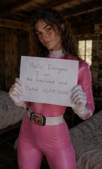 PandaBearspan's tweet photo. can I be your pink ranger ? https://t.co/pM9cAALqys