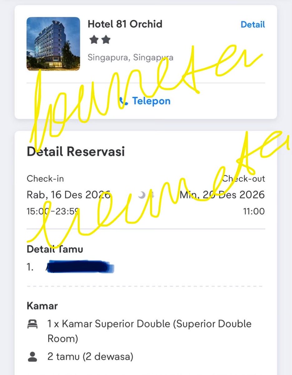 lounneta's tweet photo. WTO hotel slot for BTS concert Singapore 2026 💜🇸🇬

📍 Hotel 81 Orchid
super close to National Stadium🫰🏻

🗓 16 December – 20 December 2026
🛏 1 room 
💸 Price: Rp6.000.000

my friend can’t go anymore so i’m cancelling this trip 🥲 dm for more info 🙏🏻 https://t.co/vNqhyKyOha