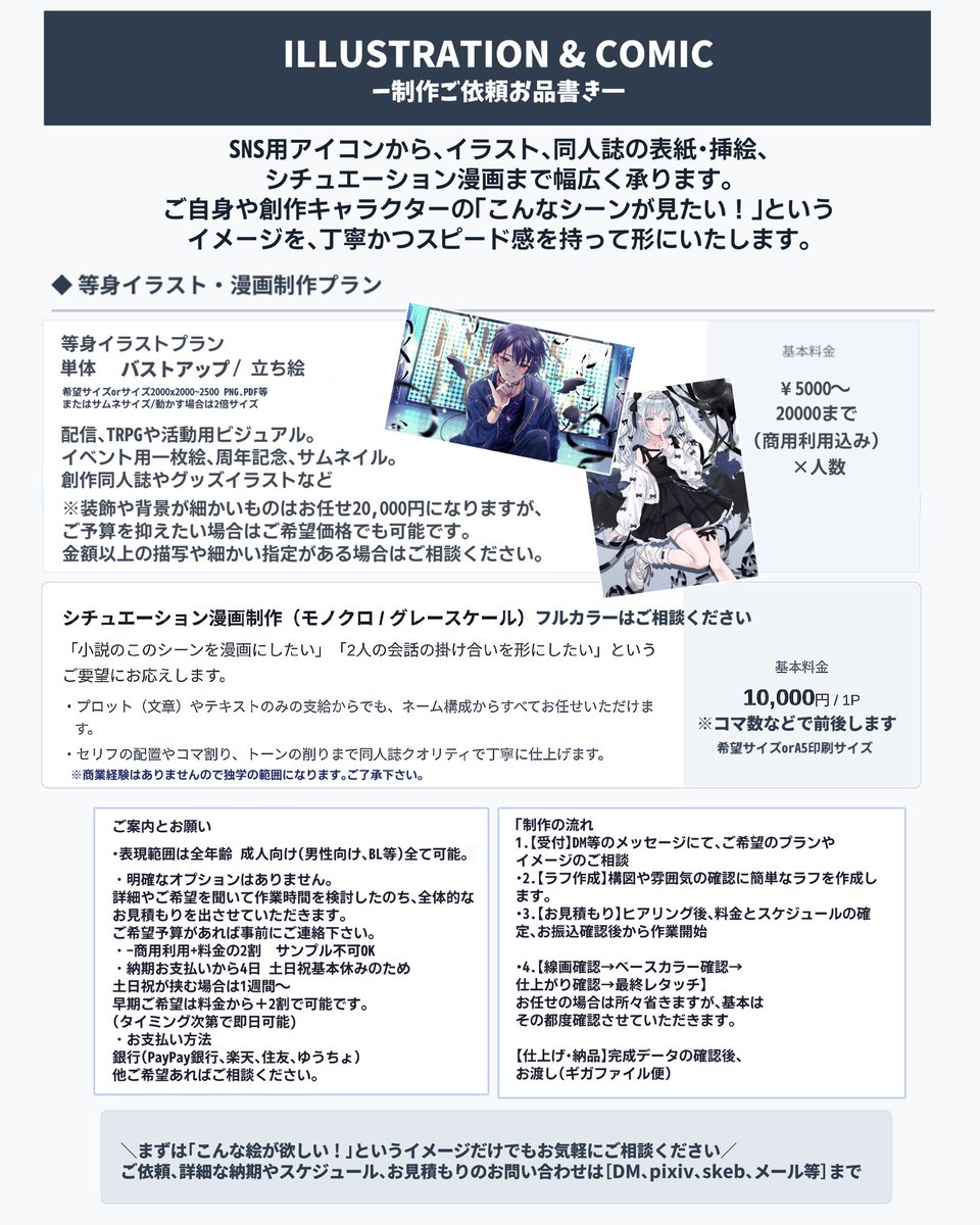 New✨お品書き作りました！ 細かいオプションを設けるのが苦手なので