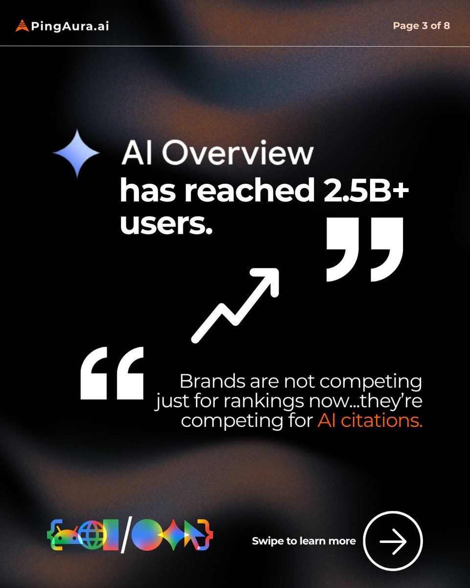 pingaura_ai's tweet photo. (1/4) #Google IO 2026 gave us some of the biggest, game-changing announcements of the recent years.
🧵Here's all you need to know about the announcements regarding the #AI era, and the implications for brands.👇🏼 https://t.co/t3y8bcL4r9