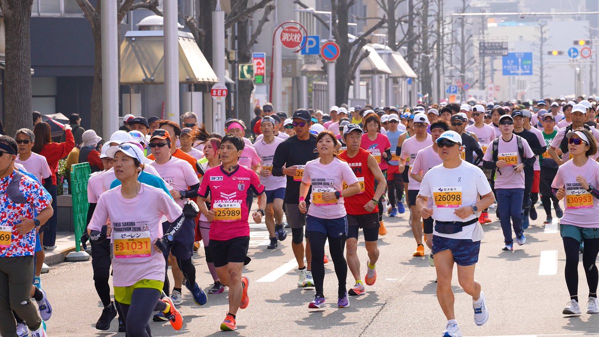 FUKUI_marathon's tweet photo. ＼🌸PLAY BACK 「ふくい桜マラソン2026」②🌸／ ⁡ 「ふくい桜マラソン2026」にご参加いただいた皆さま、ありがとうこざいました！🌸🦕🏯🚄 ⁡ 今週は数回にわたって熱気あふれる大会の様子を��届けします！🔥🔥🔥 ⁡ 次回、2027大会の情報は近日中に公開予定です！乞うご期待🙌🙌🙌

(1/2) https://t.co/BGeH3e3vYe
