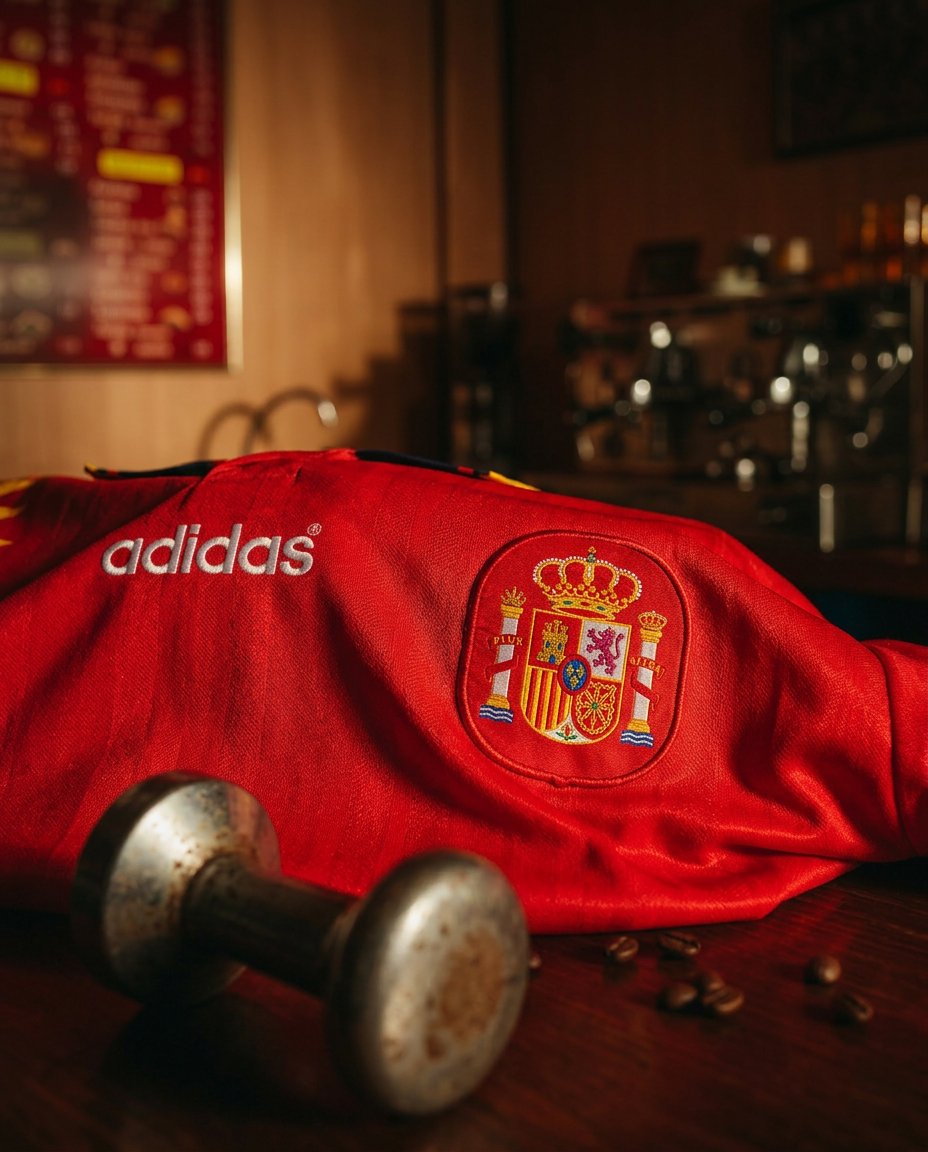 futbolemotion's tweet photo. 🇪🇸 1994 → 2026
Vuelve una de las camisetas más icónicas de la historia de La Roja.

La nueva adidas España 94 Bringback recupera al detalle el diseño original que llevaron leyendas como Hierro, Guardiola o Luis Enrique. ❤️💛 https://t.co/orQ3kg1n3r