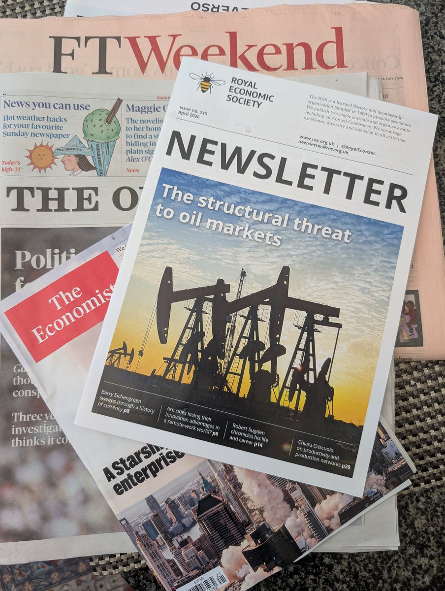 jagjit_chadha's tweet photo. The Spring @RoyalEconSoc Newsletter is now out.  

Very glad to be involved with @nriapia and the team at #DeanTrenchStreet.  

Comments and pitches are very welcome: newsletter@res.org.uk 

@AcadSocSciences @ImranRasul3 @NIESRorg
@TheIFS @EJ_RES @leightonc @B_Eichengreen https://t.co/decoJtslHJ