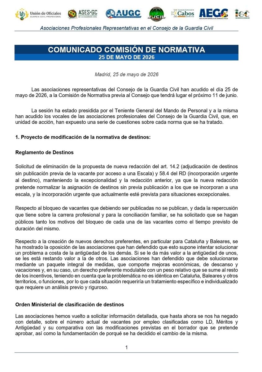 AEGCnacional's tweet photo. #AEGCInforma

Comunicado Comisión de Normativa 25/05/26

⚔️🇦 🇪 🇬 🇨 🇪🇸 https://t.co/GMn0b3iKbU