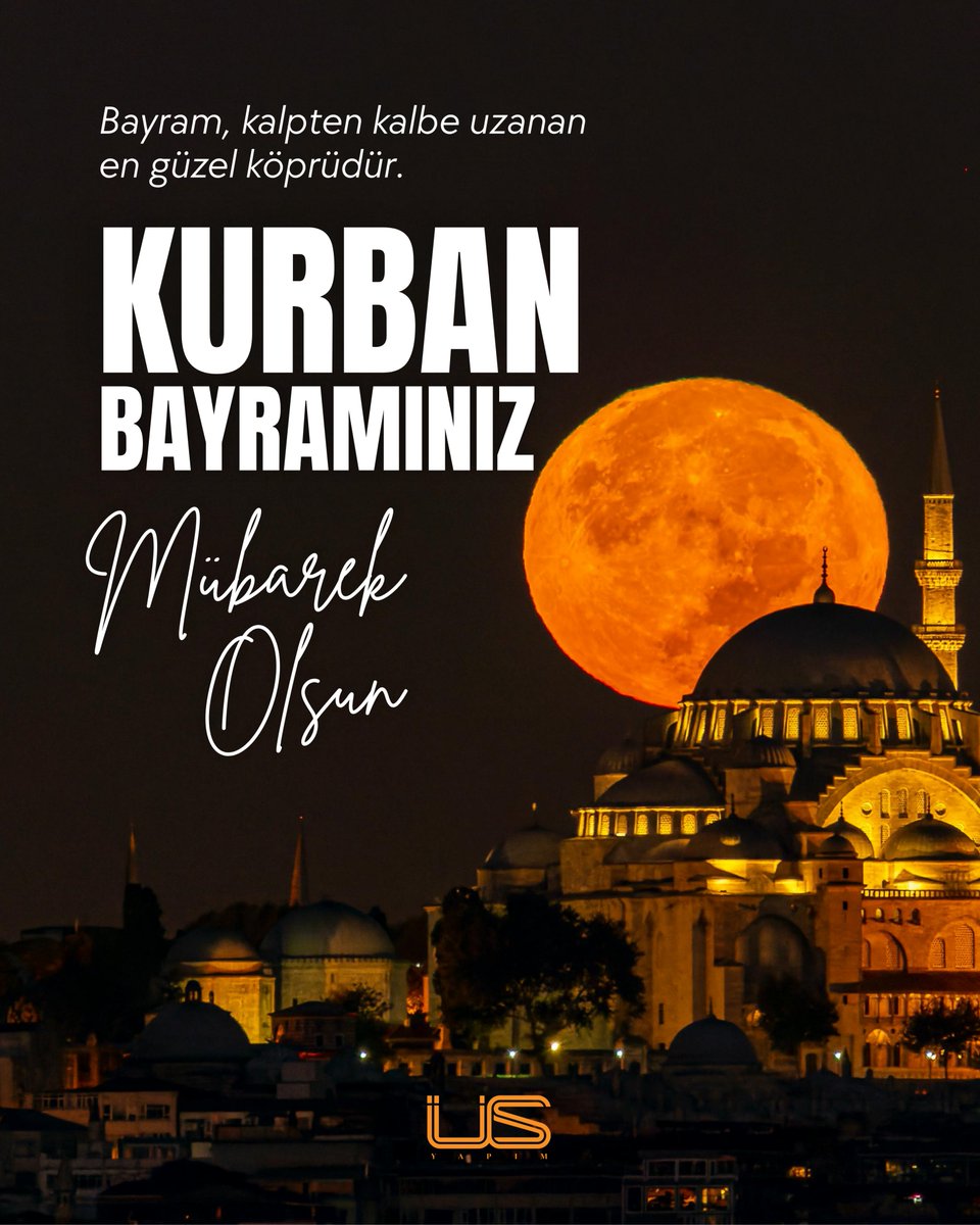 usyapimtv's tweet photo. Paylaşmanın, dayanışmanın ve birlik ruhunun en güçlü şekilde hissedildiği bu mübarek günlerin gönüllerimize umut, ülkemize güç ve dünyaya barış ve huzur vesilesi olmasını diliyoruz.

Kurban Bayramımız mübarek olsun. https://t.co/9SvuBzZXQs