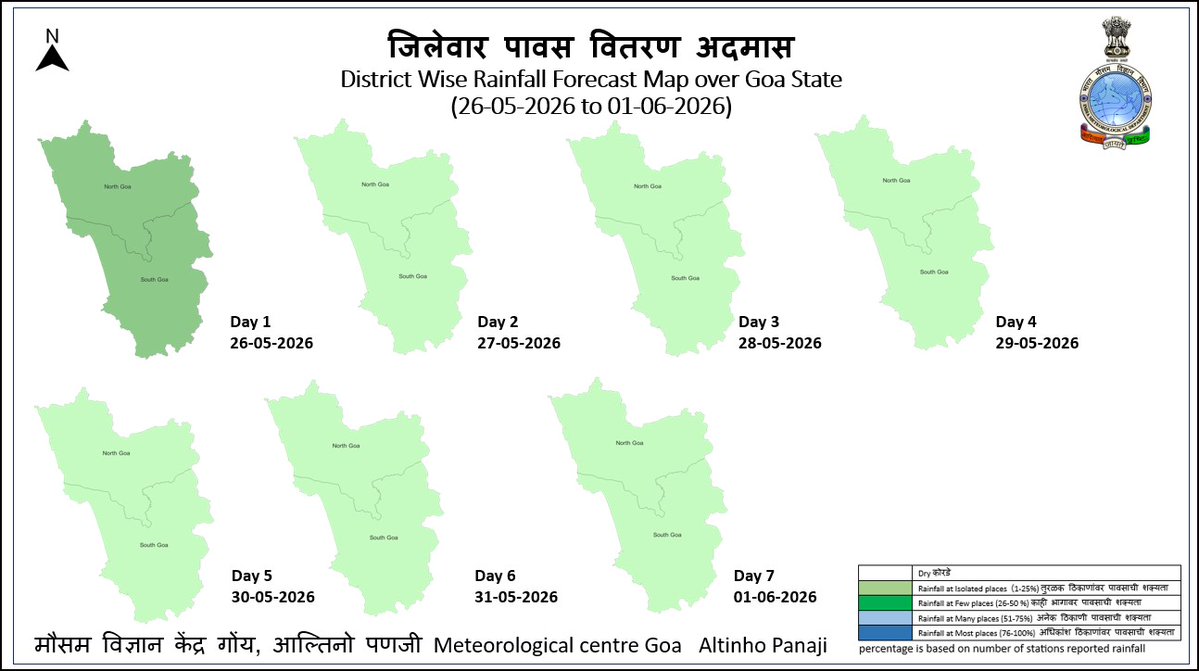 GoaImd's tweet photo. Weather Forecasts &amp; Weather Warnings issued by IMD GOA on 26.05.2026 https://t.co/wlxWypB1gm