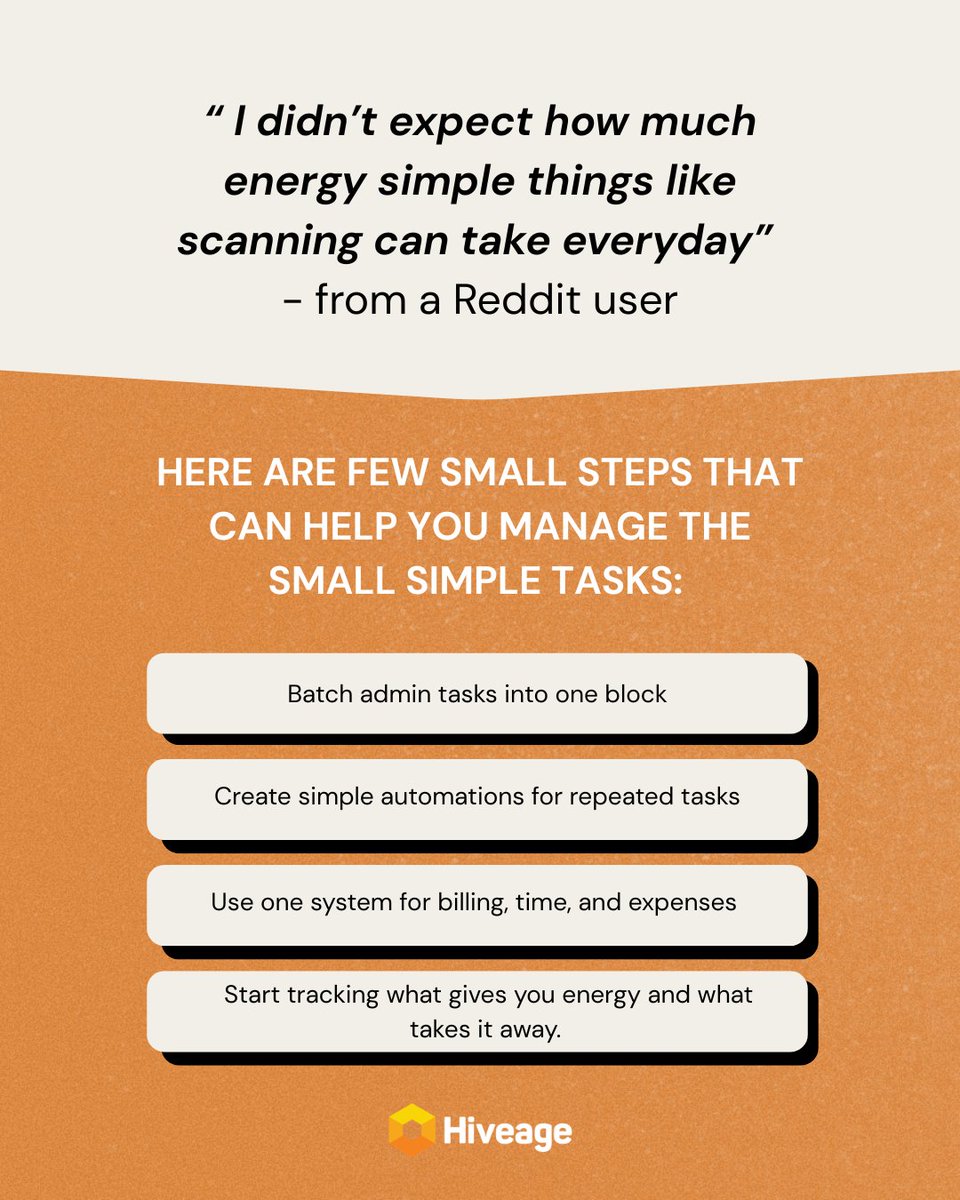 hiveage's tweet photo. Freelancing includes managing the hidden admin work

And small systems can save a surprising amount of mental energy.

Stop letting admin leaks wreck your day.

https://t.co/xScsAkP82F

#freelancing #workflowautomation #smallbusiness https://t.co/JRgvgkNUti