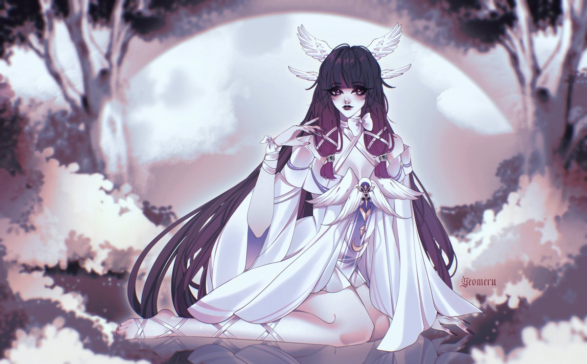 yeomeru's tweet photo. "I used to think I would forever be a stranger to this land - that the moon was my true home." #columbina 

10hrs of work paid off, i just love our lil moon goddess so much and she deserves every fanart out there!! https://t.co/IVwxEPozA3