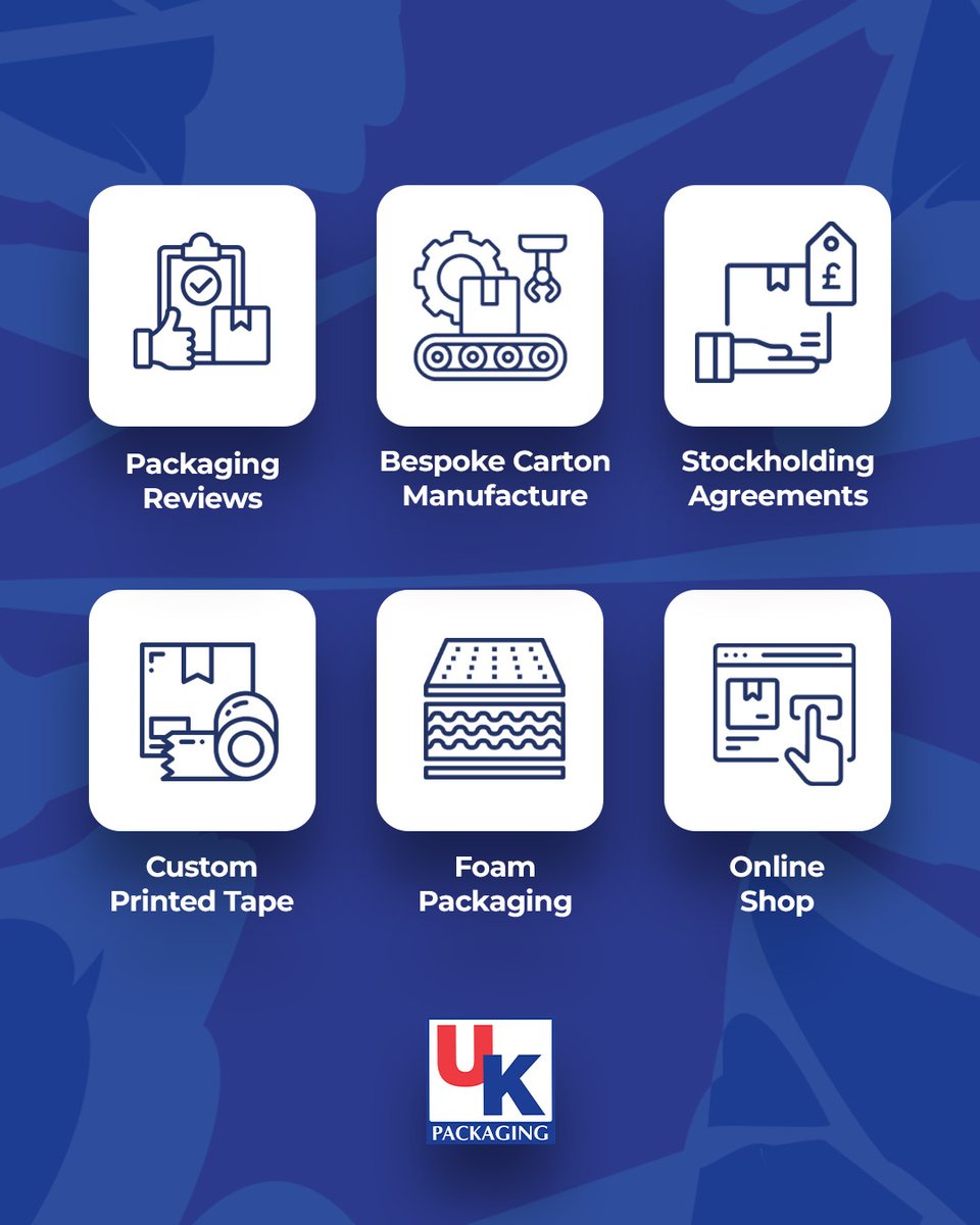 UKPackagingCoUK's tweet photo. Everything your business needs, all under one roof📦

From bespoke carton manufacture and foam packaging to stockholding solutions and custom printed tape, we help businesses package smarter, safer, and more efficiently.

Built around your business needs.

https://t.co/Q3TYDYCxPn https://t.co/6TxUlnHqN8