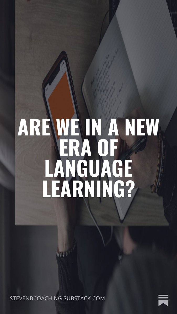 StevenBCoaching's tweet photo. Are we in a new era of language learning? 
https://t.co/6XZDb70YRu
#langtwt #languagelearning #language https://t.co/nKvYQ9HbAH