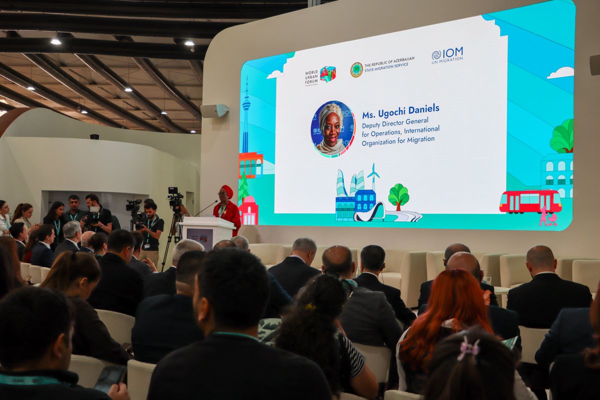 IOM_ECA's tweet photo. Migration is already shaping cities &amp; urban planning must respond to the realities of mobility. 

At the World Urban Forum #WUF13, IOM highlighted the need for inclusive urban planning to build resilient cities - linking housing, mobility &amp; recovery.

🔗https://t.co/lruwyP9f1S https://t.co/XI5icespIz