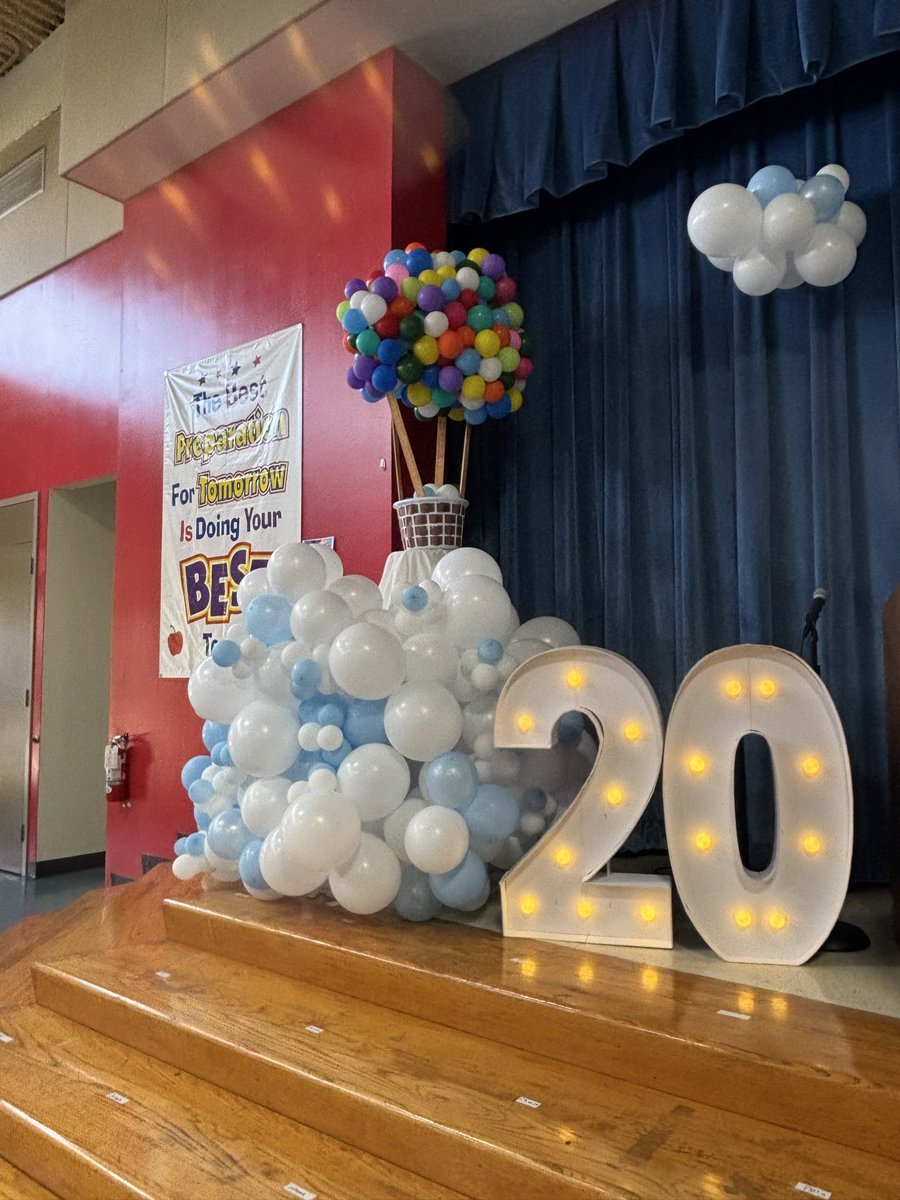 cbschick96's tweet photo. My last promotion/graduation season as a @HeflinHounds. The stage is beautiful, the kids are excited, and @TechTeacherMorg &amp; @TheTall_AP are set to MC. It’s going to be great! https://t.co/YyeWziU8MZ