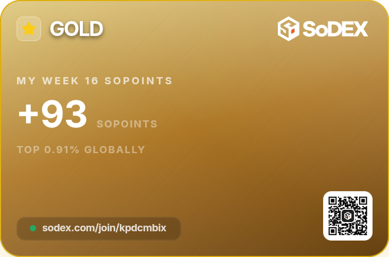 BenadMOG's tweet photo. @SoSoValueCrypto Week 16 reward has been distributed 

2 Months to go

Trade top Crypto and Stocks on SoDEX. Share 1M SoPoints weekly rewards.
Join SoDEX Mainnet with my referral code and get a 5% SoPoints Boost!

https://t.co/TFchkh52Hb https://t.co/HWXPvf4MYR
