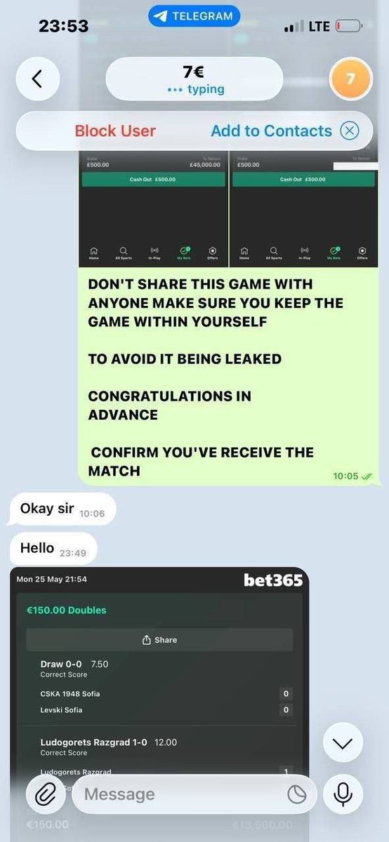 IDENTIFY BETTING MATCH FIXED ⚽️⚽️⚽️ tweet media