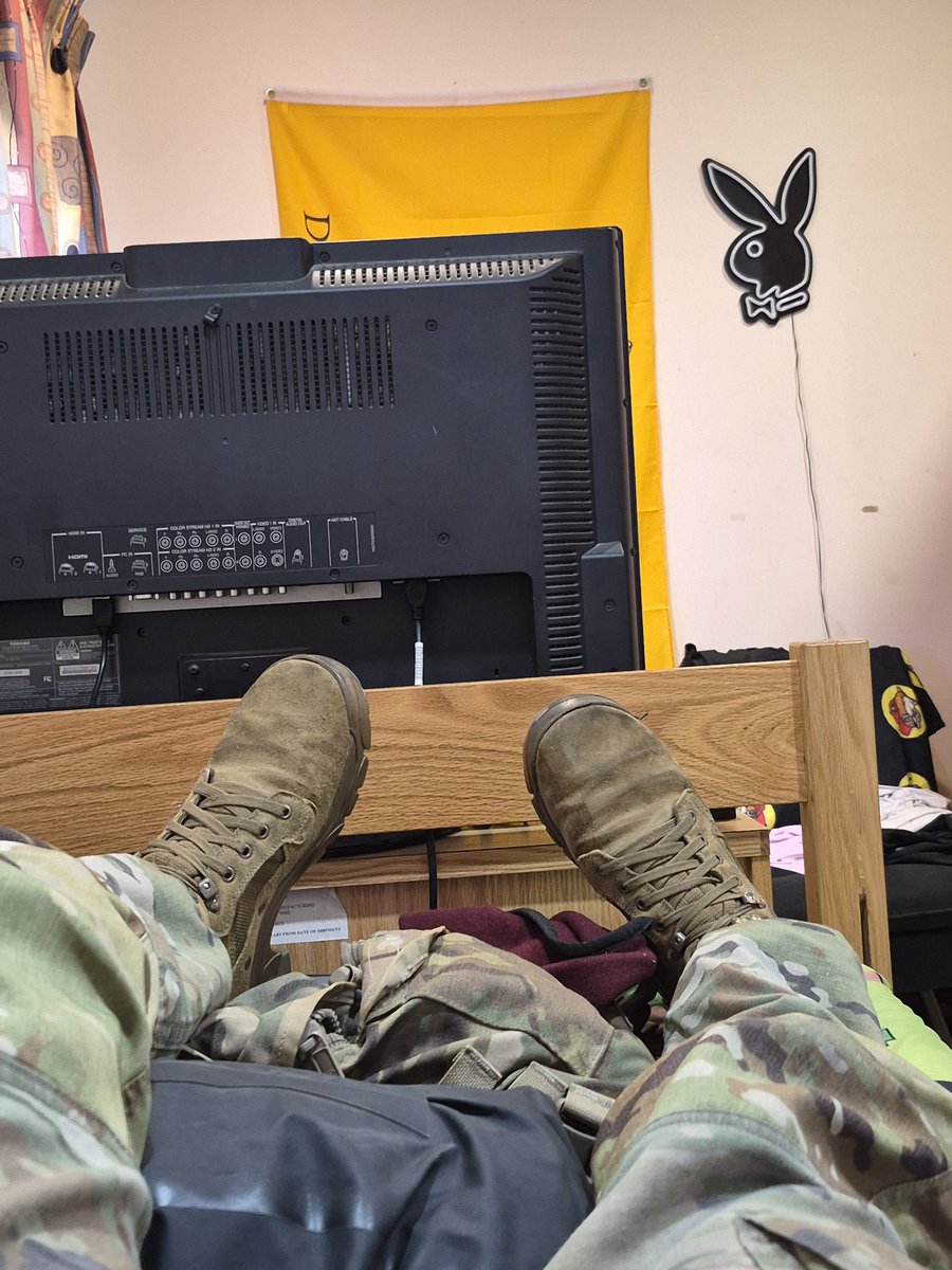 ResilientBug's tweet photo. Boots on the bed sue me https://t.co/YEMwIRE8AL