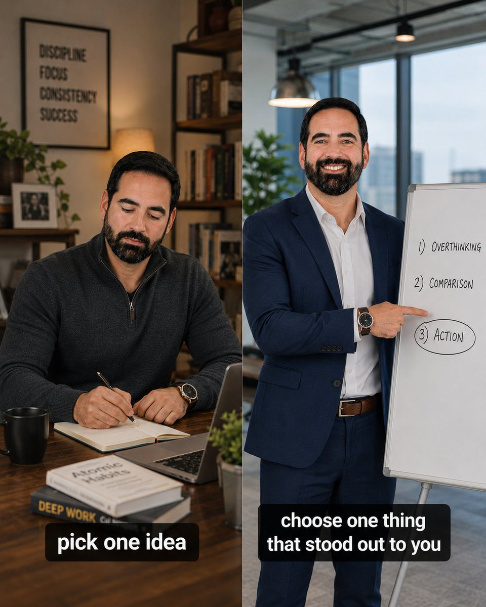 JorgeMultifam's tweet photo. Most people know what they need to do.
They just keep waiting for the perfect time.

Pick one idea.
Take action.
Stay consistent.

Small actions repeated daily can change everything.

What’s one thing you need to stop delaying? https://t.co/R6vwdMGaLi